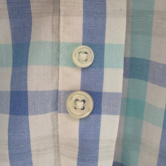 Chaps* Men's Short Sleeve‎ Button Down Curved Hem Chest Pocket Shirt~ Size XL - Picture 10 of 12